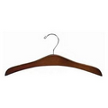 Decorative Wooden Dress Hanger (Walnut/Chrome)